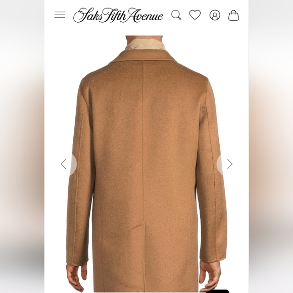 New Saks Fifth Avenue Cashmere Wool Blend Overcoat - Picture 12 of 14